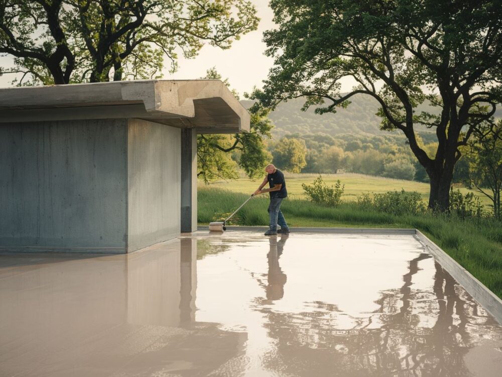 Aplikacja preparatu na beton