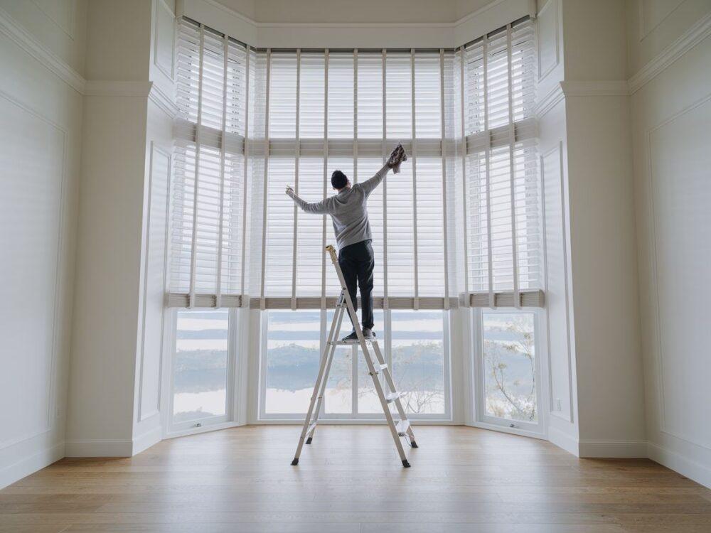 Blinda dzieńnoc na tle jasnej ściany