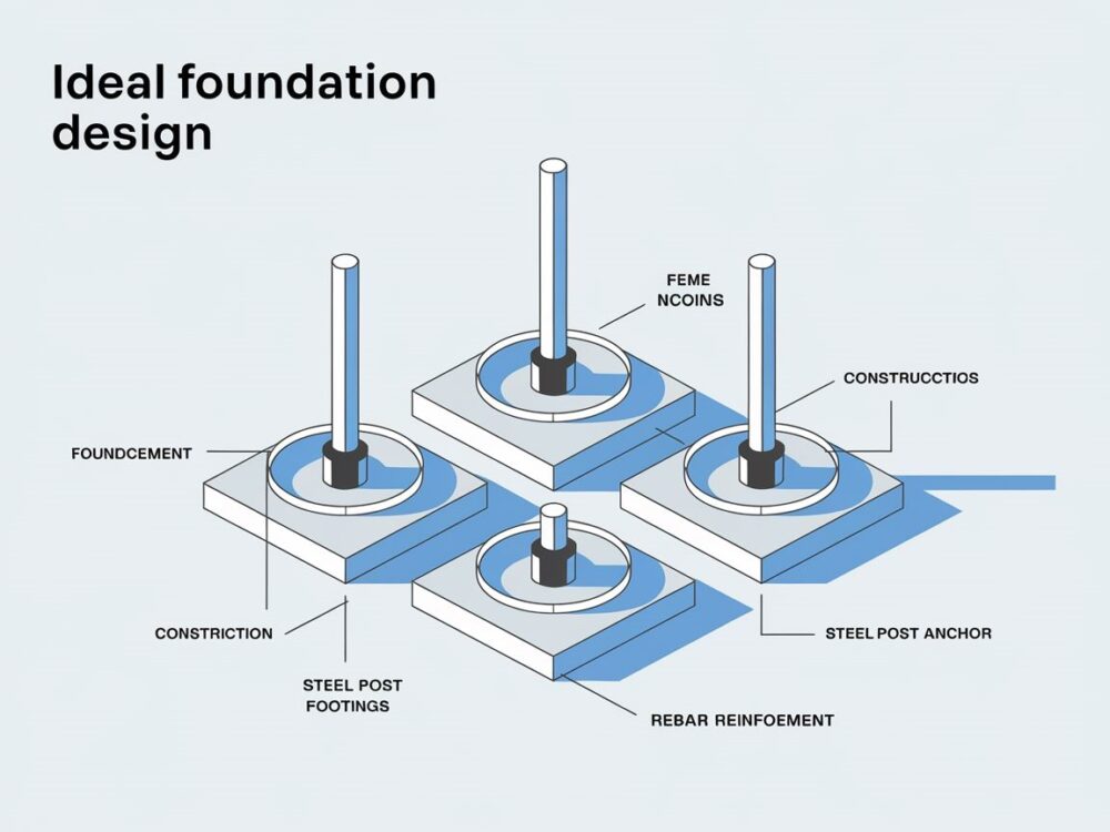 Fundament pod ogrodzenie z betonu
