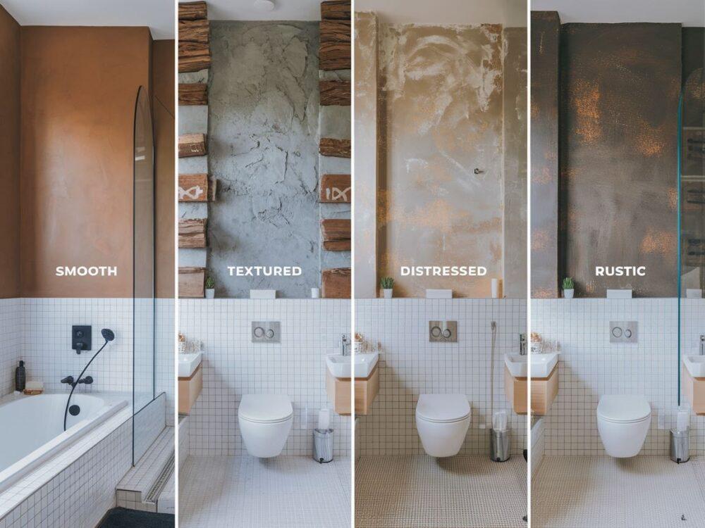 Gładź na ścianie w łazience