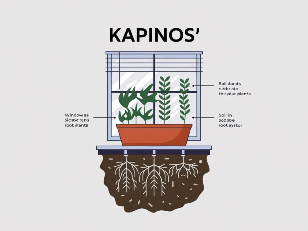 Kapinos w narożniku parapetu