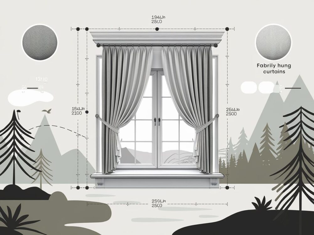Nowoczesna firanka w salonie z widokiem na parapet