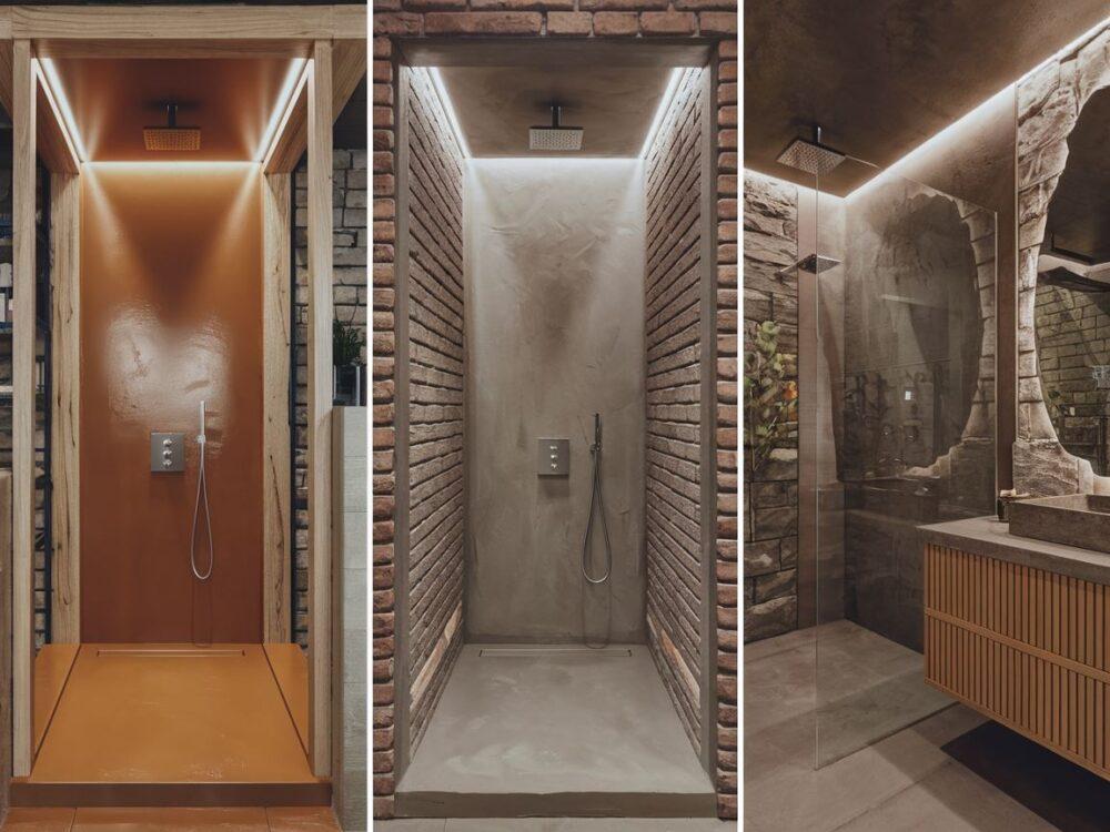 Polerowana powierzchnia w łazience