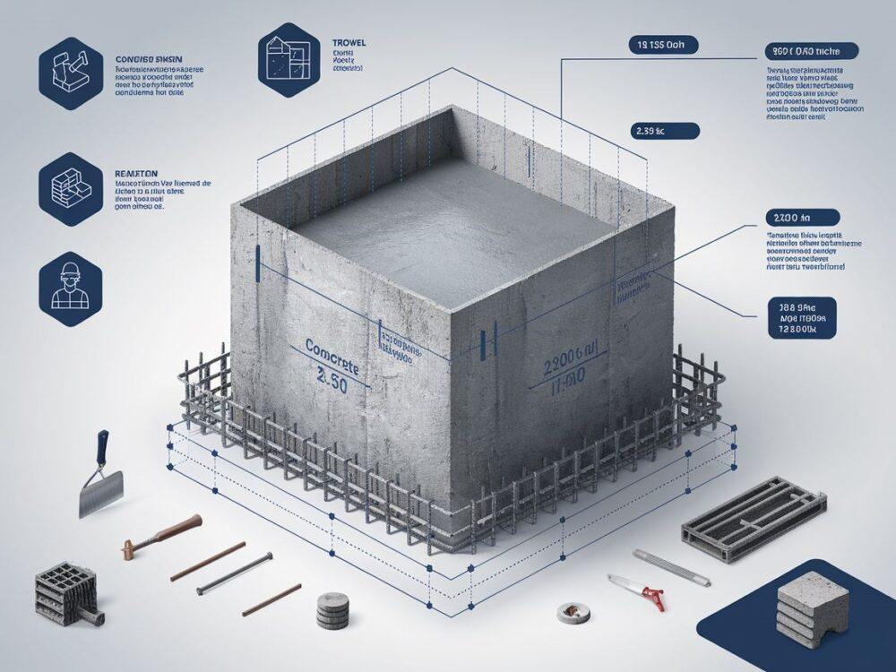 Pomiar betonu za pomocą taśmy mierniczej