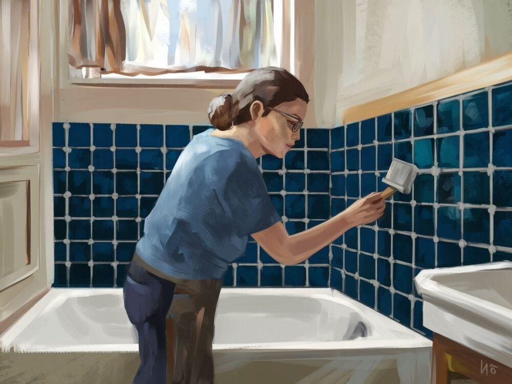 Prace malarskie na płytkach