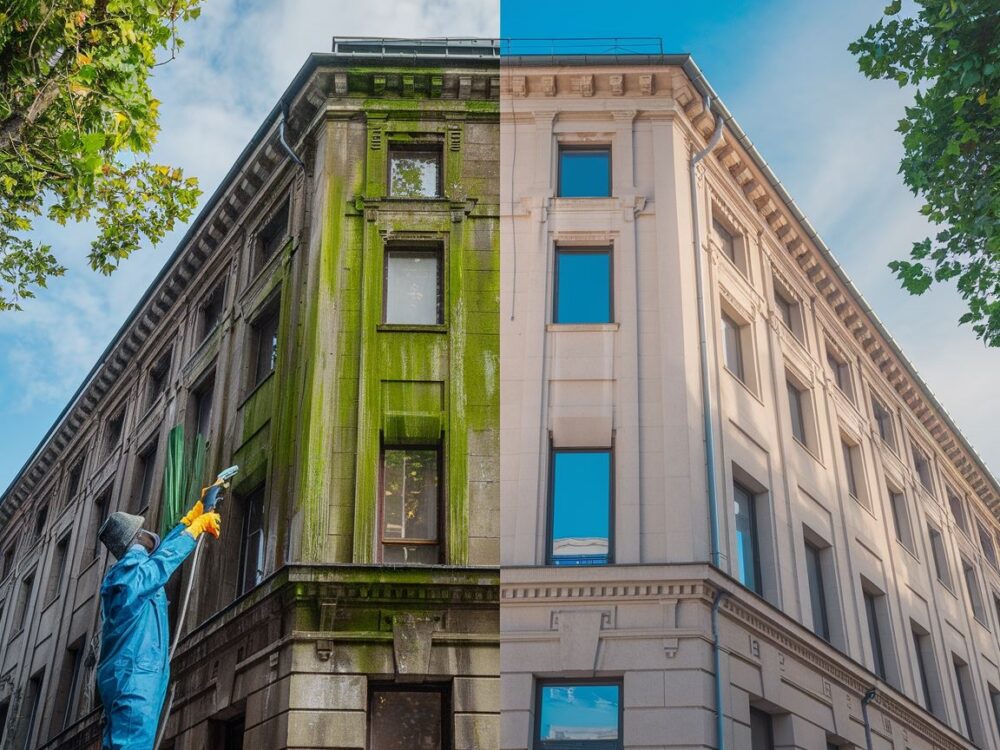 Skuteczne usuwanie mchu z fasady domu